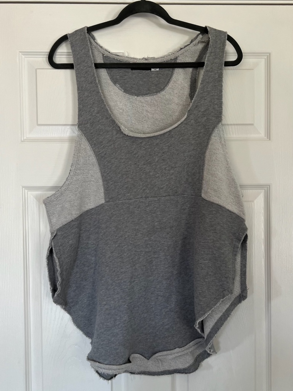 BDG Urban Outfitters Bridge Gray Fleece Babydoll Tank Top Sweatshirt, Size L